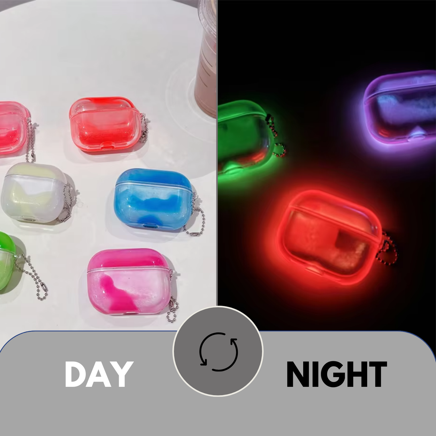 Efpercess™ Luminous Glitter Quicksand Case for AirPods